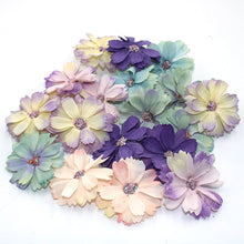 Load image into Gallery viewer, Hot 50 pieces of 4.5 cm daisy flower head mini silk artificial flower decoration home wedding decoration DIY wreath headdress fa
