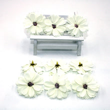 Load image into Gallery viewer, 50 pieces of 4.5 cm daisy flower head mini silk artificial flower decoration home wedding decoration DIY wreath headdress fa
