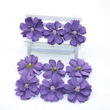 Load image into Gallery viewer, Hot 50 pieces of 4.5 cm daisy flower head mini silk artificial flower decoration home wedding decoration DIY wreath headdress fa
