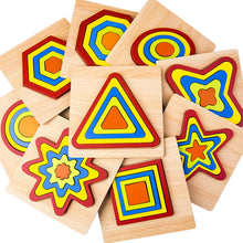 Load image into Gallery viewer, Hot Baby Geometry Cognitive Toys Kindergarten Early Educational Toy Kids 3D Wooden Puzzle Learning Toys for Children

