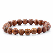 Load image into Gallery viewer, Men Bracelet Wooden Beads Cross 7 Chakra  Healing Balance Onyx Bracelets&amp;Bangles Owl Prayer Reiki Buddha Women Jewelry Homme
