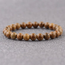 Load image into Gallery viewer, Men Bracelet Wooden Beads Cross 7 Chakra  Healing Balance Onyx Bracelets&amp;Bangles Owl Prayer Reiki Buddha Women Jewelry Homme
