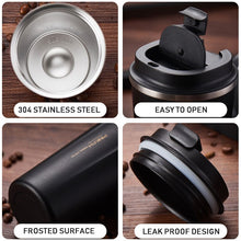 Load image into Gallery viewer, 304 Stainless Steel Thermo Cup Travel Coffee Mug with Lid Car Water Bottle Vacuum Flasks Thermocup for Gift

