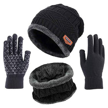 Load image into Gallery viewer, Hot Selling Winter Warm Beanie Hat Scarf Gloves Set Unisex Winter Warm Knitted Beanie Hat Neck Glove for Men Women -B5
