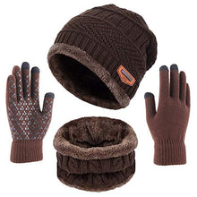 Load image into Gallery viewer, Hot Selling Winter Warm Beanie Hat Scarf Gloves Set Unisex Winter Warm Knitted Beanie Hat Neck Glove for Men Women -B5
