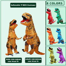 Load image into Gallery viewer, Hot T-Rex Dinosaur Inflatable Costume Purim Halloween Party Cosplay Fancy Suits Mascot Cartoon Anime Dress for Adult Kids
