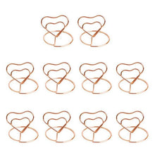 Load image into Gallery viewer, 10/12pcs Photo Holder Stands Table Number Card Holders Place Card Paper Menu Clips Seat Note Stand Ornament For Wedding Banquet
