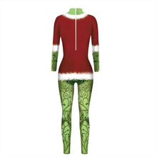 Load image into Gallery viewer, How the Grinch Stole Christmas Cosplay Sexy Jumpsuit Catsuit Character Costumes Zentai Halloween Women Bodysuit Fancy Dress

