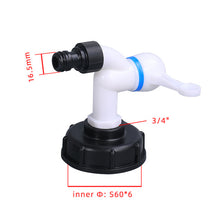 Load image into Gallery viewer, IBC tank adapter water cube valve fittings Garden irrigation connector Easy use Hose Switch Faucets High quality

