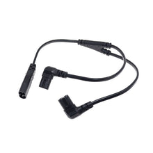 Load image into Gallery viewer, IEC320 C8 to 2X C7 Y Split AC Power Cord, IEC Figure 8 Male to 2 Female 1 in 2 Out AC Power Cable Length
