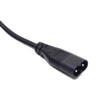 Load image into Gallery viewer, IEC320 C8 to 2X C7 Y Split AC Power Cord, IEC Figure 8 Male to 2 Female 1 in 2 Out AC Power Cable Length
