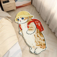 Load image into Gallery viewer, INS Cartoon Cat Carpet Rug Plush Shaggy Fluffy Irregular Bedside Carpet Thicken Floor Mat Doormat Cute Kid Girl Bedroom Decor 러그
