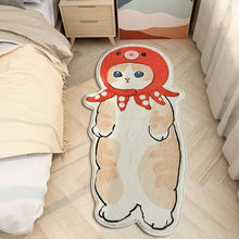 Load image into Gallery viewer, INS Cartoon Cat Carpet Rug Plush Shaggy Fluffy Irregular Bedside Carpet Thicken Floor Mat Doormat Cute Kid Girl Bedroom Decor 러그
