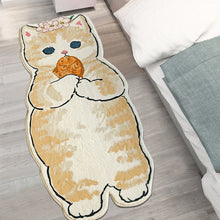 Load image into Gallery viewer, INS Cartoon Cat Carpet Rug Plush Shaggy Fluffy Irregular Bedside Carpet Thicken Floor Mat Doormat Cute Kid Girl Bedroom Decor 러그
