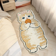 Load image into Gallery viewer, INS Cartoon Cat Carpet Rug Plush Shaggy Fluffy Irregular Bedside Carpet Thicken Floor Mat Doormat Cute Kid Girl Bedroom Decor 러그
