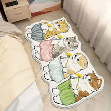 Load image into Gallery viewer, INS Cartoon Cat Carpet Rug Plush Shaggy Fluffy Irregular Bedside Carpet Thicken Floor Mat Doormat Cute Kid Girl Bedroom Decor 러그
