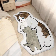 Load image into Gallery viewer, INS Cartoon Cat Carpet Rug Plush Shaggy Fluffy Irregular Bedside Carpet Thicken Floor Mat Doormat Cute Kid Girl Bedroom Decor 러그

