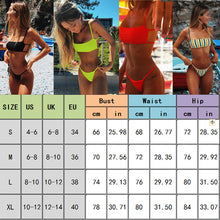 Load image into Gallery viewer, Swimwear WomenBandage Bikini Sets Sexy Push Up Padded Bra Swimsuit Brazilian  Beachwear Summer Swimming Costume
