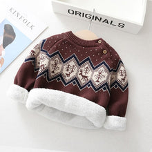 Load image into Gallery viewer, Kids Boys Girls Sweaters Clothes Baby Toddler Warm Sweater Coats Children Cartoon Thicken Tops Wool Pullovers Clothing
