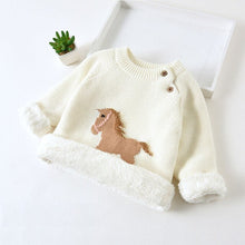 Load image into Gallery viewer, Kids Boys Girls Sweaters Clothes Baby Toddler Warm Sweater Coats Children Cartoon Thicken Tops Wool Pullovers Clothing
