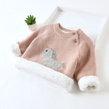 Load image into Gallery viewer, Kids Boys Girls Sweaters Clothes Baby Toddler Warm Sweater Coats Children Cartoon Thicken Tops Wool Pullovers Clothing
