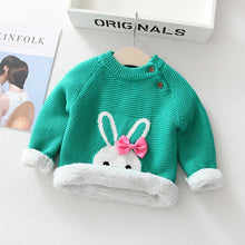 Load image into Gallery viewer, Kids Boys Girls Sweaters Clothes Baby Toddler Warm Sweater Coats Children Cartoon Thicken Tops Wool Pullovers Clothing
