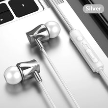 Load image into Gallery viewer, In-Ear Sport Headphones For Xiaomi Earphone For Phone Stereo Bass Headset Metal Wired Earphone HiFi Headphones Mic For Samsung
