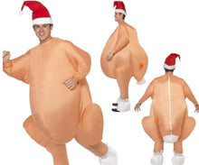 Load image into Gallery viewer, Inflatable Roast Turkey Costume Halloween Chicken For Adults Inflatable Christmas Fancy Dress Mascot Cosplay Costume Clothing
