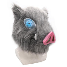 Load image into Gallery viewer, Inosuke Hashibira Mask Helmet Demon Slayer Kimetsu no Yaiba Cosplay Hood Hair Pig Mask Headwear Halloween Carnival Costume Prop
