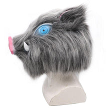 Load image into Gallery viewer, Inosuke Hashibira Mask Helmet Demon Slayer Kimetsu no Yaiba Cosplay Hood Hair Pig Mask Headwear Halloween Carnival Costume Prop

