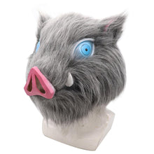 Load image into Gallery viewer, Inosuke Hashibira Mask Helmet Demon Slayer Kimetsu no Yaiba Cosplay Hood Hair Pig Mask Headwear Halloween Carnival Costume Prop
