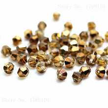 Load image into Gallery viewer, Red Copper Color 100pcs 4mm Bicone Austria Crystal Beads Charm Glass bead Loose Spacer Stone for DIY Jewelry Making
