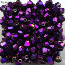 Load image into Gallery viewer, Red Copper Color 100pcs 4mm Bicone Austria Crystal Beads Charm Glass bead Loose Spacer Stone for DIY Jewelry Making
