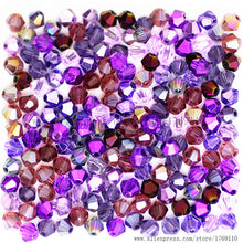Load image into Gallery viewer, Red Copper Color 100pcs 4mm Bicone Austria Crystal Beads Charm Glass bead Loose Spacer Stone for DIY Jewelry Making
