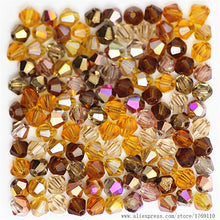 Load image into Gallery viewer, Red Copper Color 100pcs 4mm Bicone Austria Crystal Beads Charm Glass bead Loose Spacer Stone for DIY Jewelry Making
