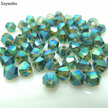 Load image into Gallery viewer, Red Copper Color 100pcs 4mm Bicone Austria Crystal Beads Charm Glass bead Loose Spacer Stone for DIY Jewelry Making
