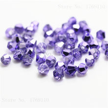 Load image into Gallery viewer, Red Copper Color 100pcs 4mm Bicone Austria Crystal Beads Charm Glass bead Loose Spacer Stone for DIY Jewelry Making
