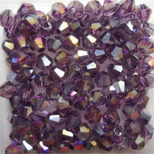 Load image into Gallery viewer, Red Copper Color 100pcs 4mm Bicone Austria Crystal Beads Charm Glass bead Loose Spacer Stone for DIY Jewelry Making
