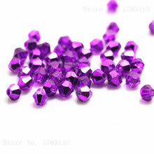 Load image into Gallery viewer, Red Copper Color 100pcs 4mm Bicone Austria Crystal Beads Charm Glass bead Loose Spacer Stone for DIY Jewelry Making
