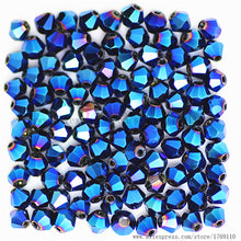 Load image into Gallery viewer, Red Copper Color 100pcs 4mm Bicone Austria Crystal Beads Charm Glass bead Loose Spacer Stone for DIY Jewelry Making
