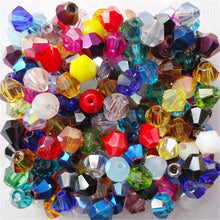 Load image into Gallery viewer, Red Copper Color 100pcs 4mm Bicone Austria Crystal Beads Charm Glass bead Loose Spacer Stone for DIY Jewelry Making
