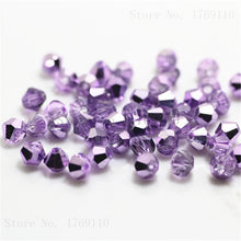 Load image into Gallery viewer, Red Copper Color 100pcs 4mm Bicone Austria Crystal Beads Charm Glass bead Loose Spacer Stone for DIY Jewelry Making
