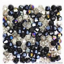 Load image into Gallery viewer, Red Copper Color 100pcs 4mm Bicone Austria Crystal Beads Charm Glass bead Loose Spacer Stone for DIY Jewelry Making

