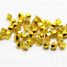 Load image into Gallery viewer, Red Copper Color 100pcs 4mm Bicone Austria Crystal Beads Charm Glass bead Loose Spacer Stone for DIY Jewelry Making
