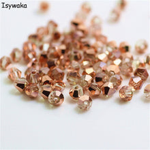 Load image into Gallery viewer, Red Copper Color 100pcs 4mm Bicone Austria Crystal Beads Charm Glass bead Loose Spacer Stone for DIY Jewelry Making
