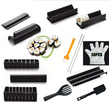 Load image into Gallery viewer, 11Pcs/Set Sushi Maker Equipment Kit,Japanese Rice Ball Cake Roll Mold Sushi Multifunctional Mould Making Sushi Tools
