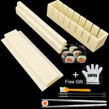 Load image into Gallery viewer, 11Pcs/Set Sushi Maker Equipment Kit,Japanese Rice Ball Cake Roll Mold Sushi Multifunctional Mould Making Sushi Tools

