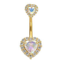 Load image into Gallery viewer, 14G Navel Belly Button Rings Barbell 316L Surgical Stainless Steel Heart Navel Ring Women Belly Piercing Nombril Jewelry
