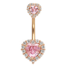 Load image into Gallery viewer, 14G Navel Belly Button Rings Barbell 316L Surgical Stainless Steel Heart Navel Ring Women Belly Piercing Nombril Jewelry
