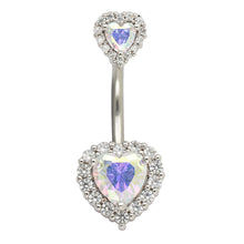 Load image into Gallery viewer, 14G Navel Belly Button Rings Barbell 316L Surgical Stainless Steel Heart Navel Ring Women Belly Piercing Nombril Jewelry
